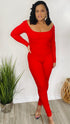 Cupid’s Helper | red jumpsuit